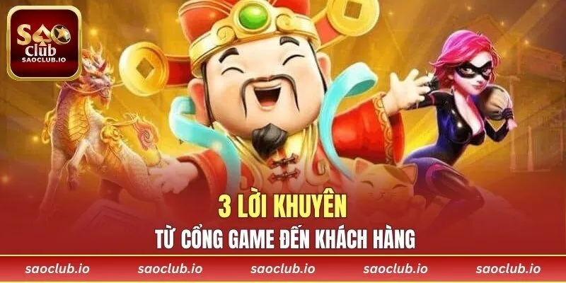 3 lời khuyên từ cổng game