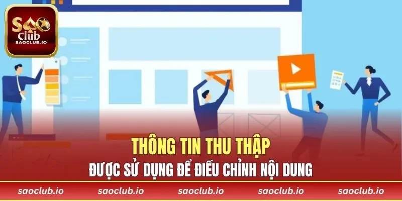 Website sử dụng dữ liệu để điều chỉnh nội dung phù hợp